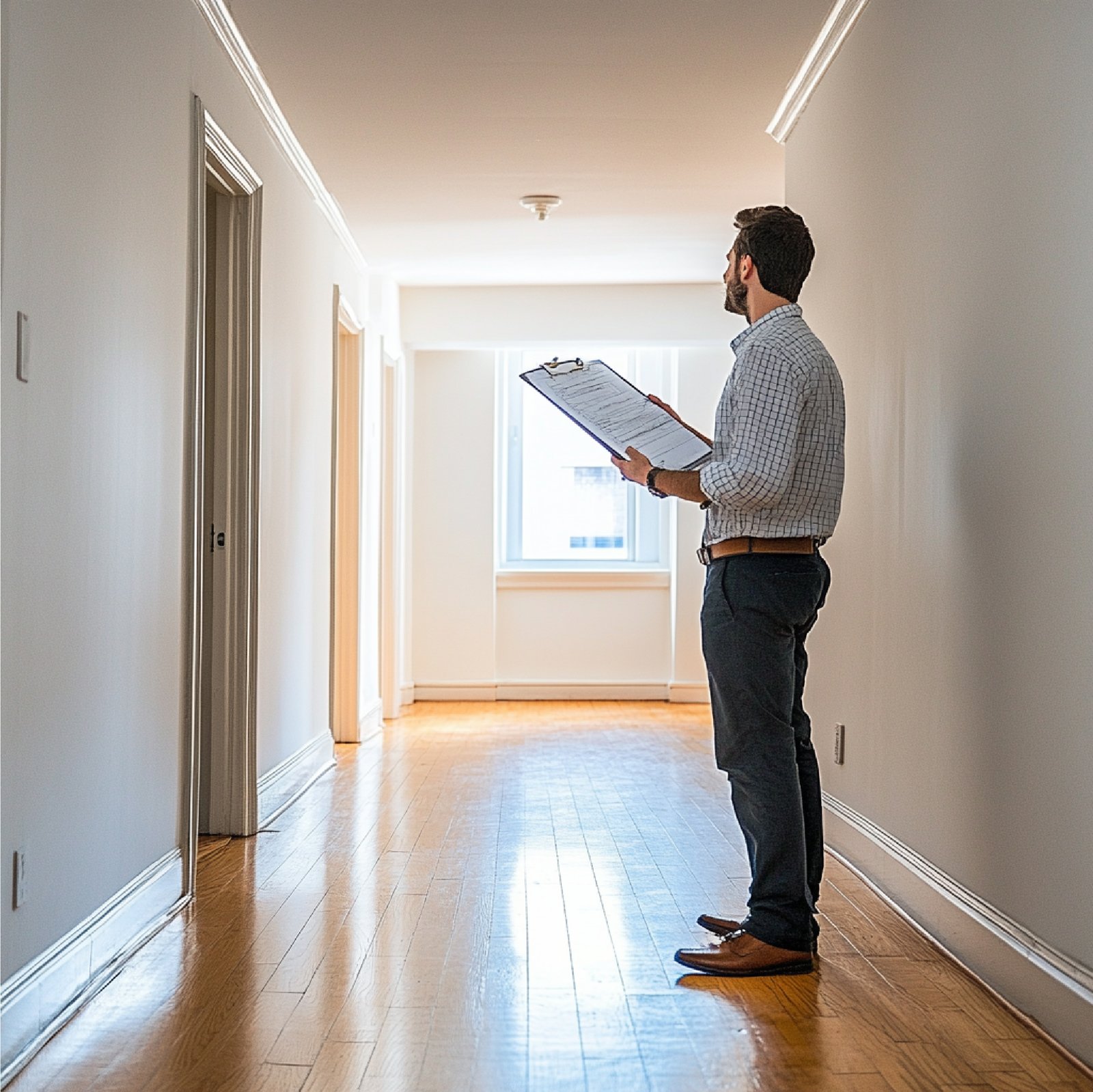 Home Inspection Checklist showing bedroom inspection for walls, doors